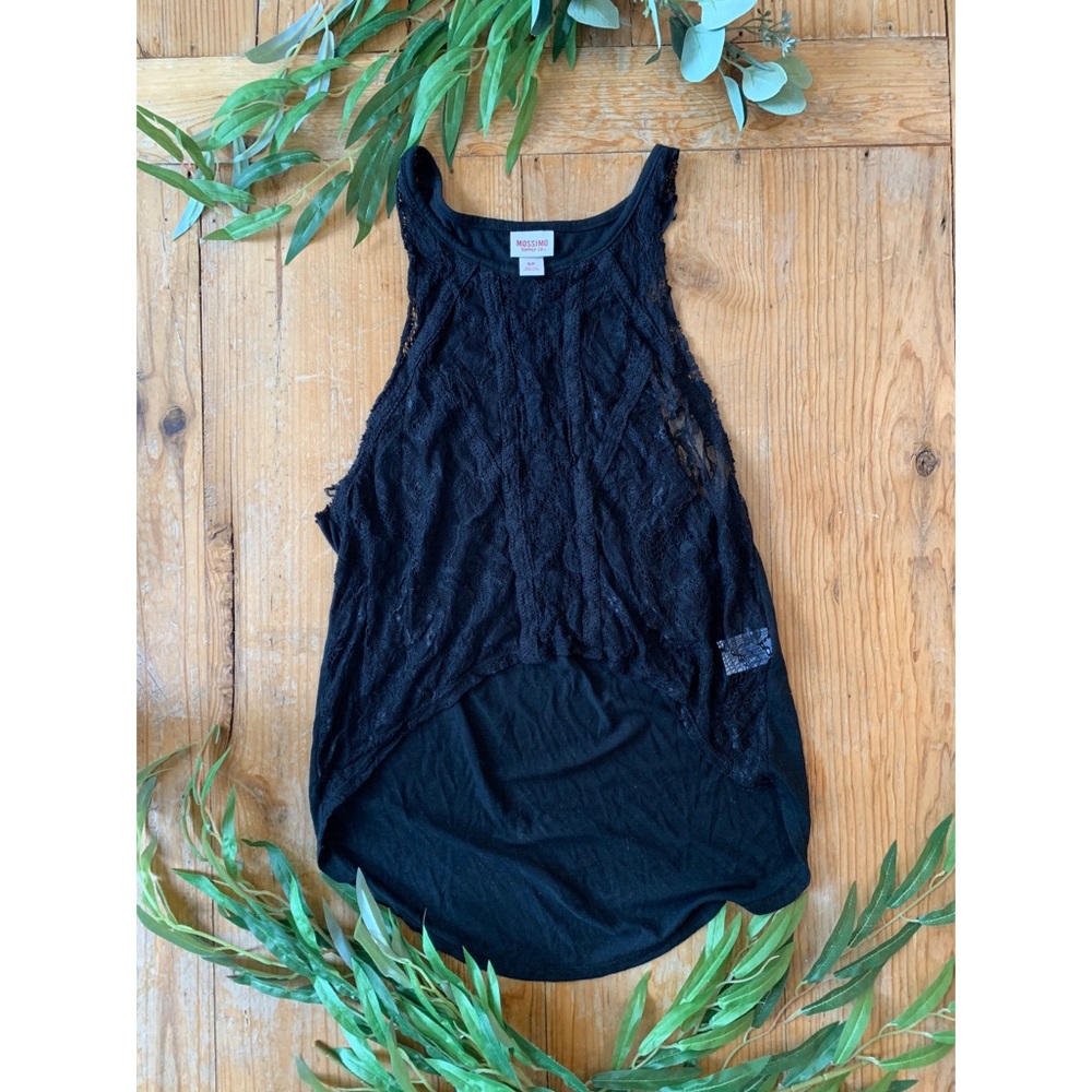 Black Lace Tank Top